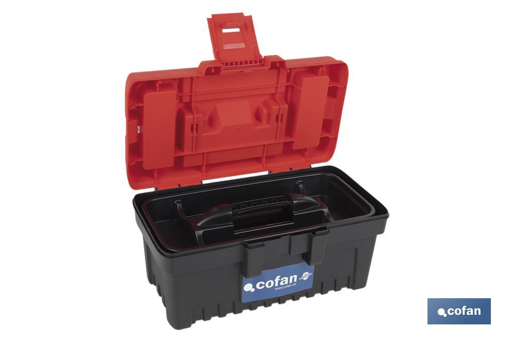 Caixa de ferramentas semi-profissional com fechos ABS | Disponível em vários tamanhos - Cofan