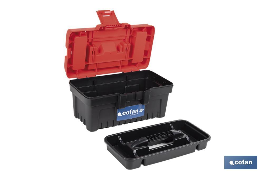 Caixa de ferramentas semi-profissional com fechos ABS | Disponível em vários tamanhos - Cofan