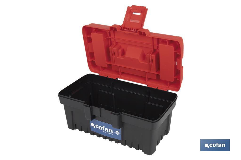 Caixa de ferramentas semi-profissional com fechos ABS | Disponível em vários tamanhos - Cofan