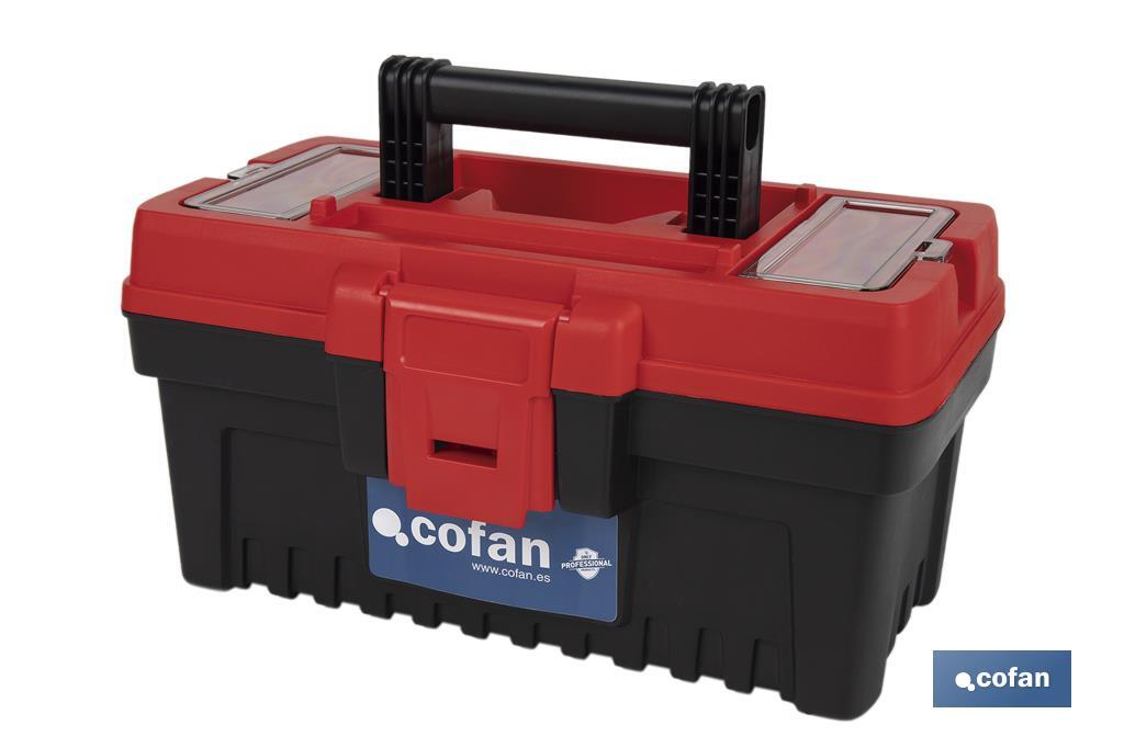Caixa de ferramentas semi-profissional com fechos ABS | Disponível em vários tamanhos - Cofan
