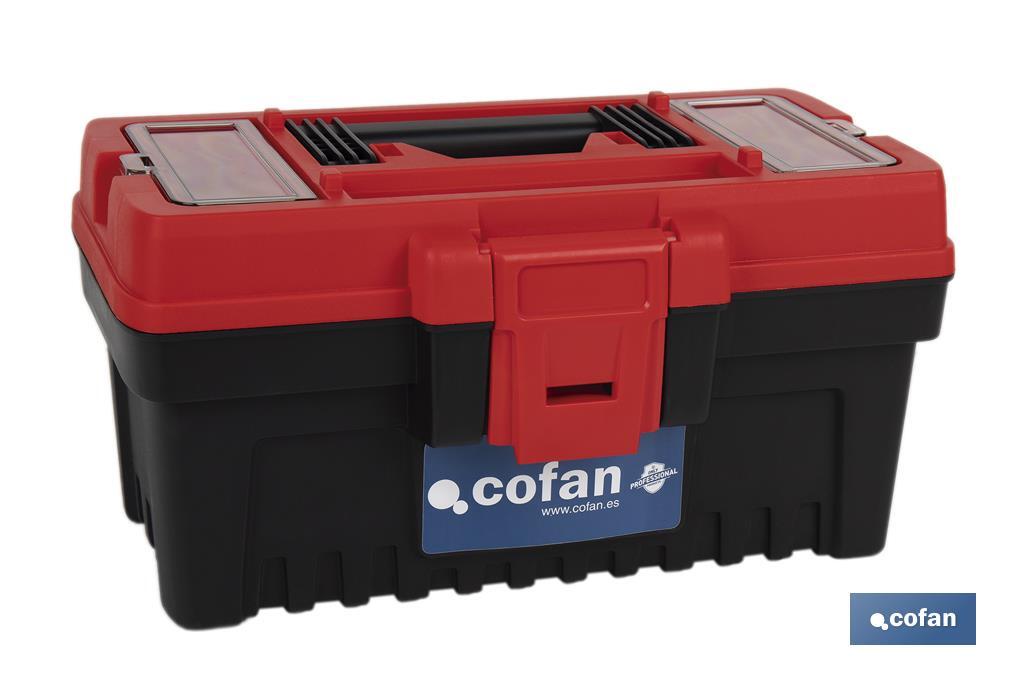 Caixa de ferramentas semi-profissional com fechos ABS | Disponível em vários tamanhos - Cofan