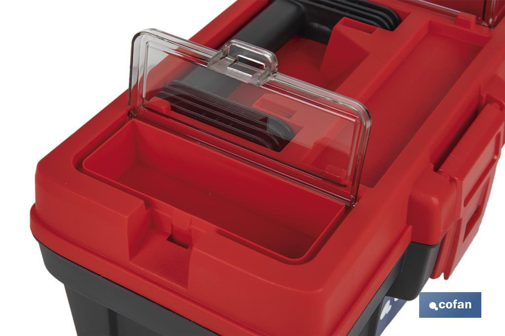 Caixa de ferramentas semi-profissional com fechos ABS | Disponível em vários tamanhos - Cofan