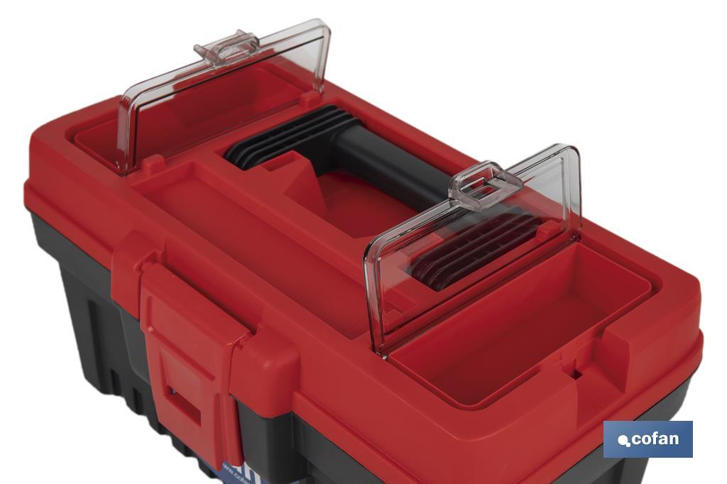 Caixa de ferramentas semi-profissional com fechos ABS | Disponível em vários tamanhos - Cofan
