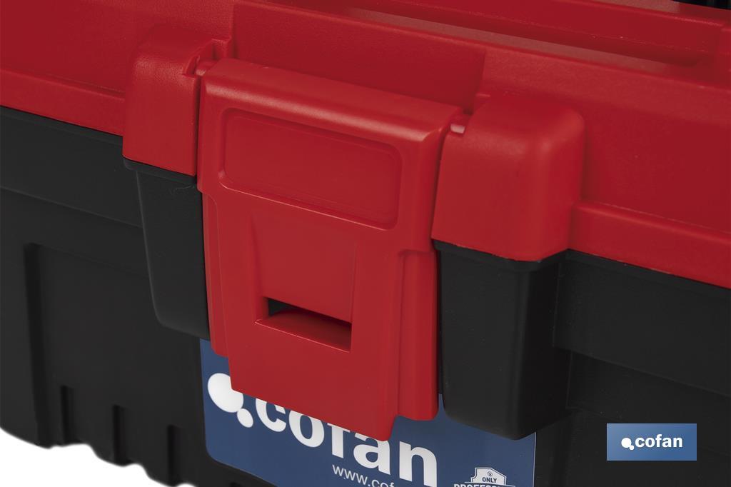 Caixa de ferramentas semi-profissional com fechos ABS | Disponível em vários tamanhos - Cofan