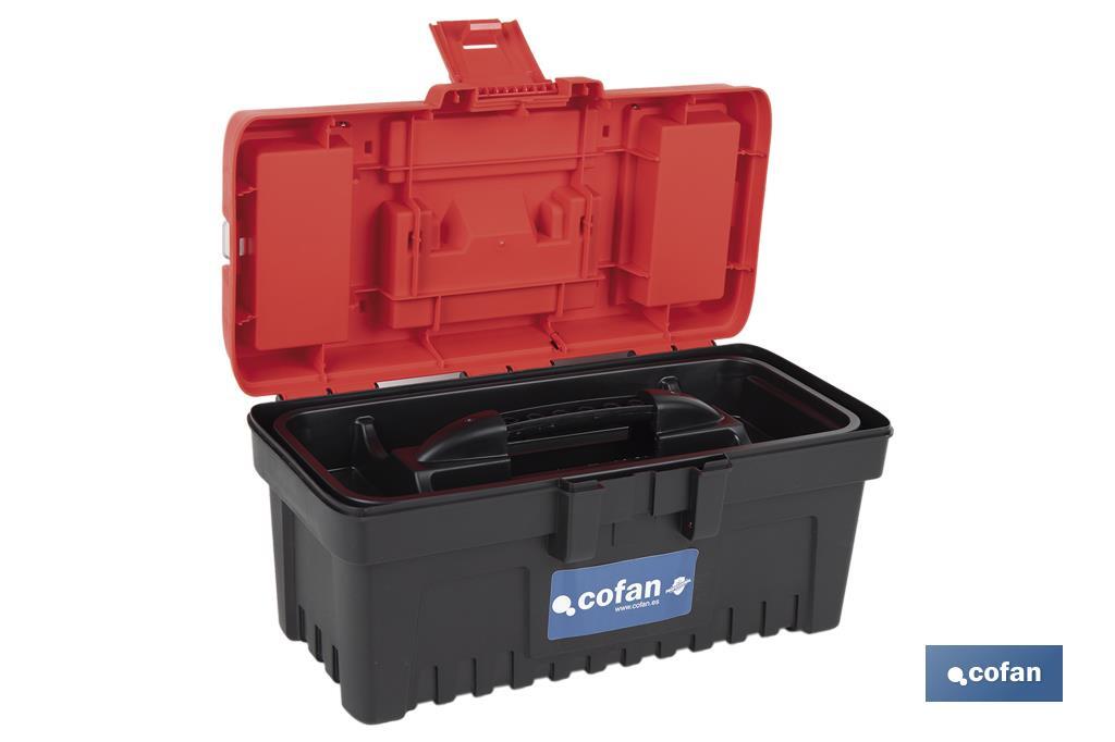 Caixa de ferramentas semi-profissional com fechos ABS | Disponível em vários tamanhos - Cofan