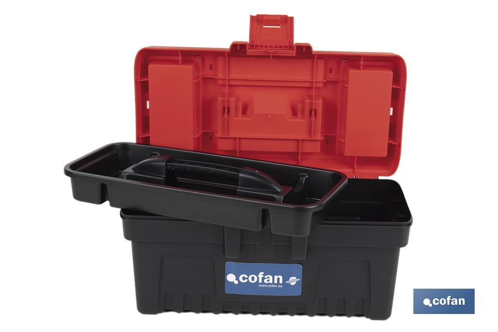 Caixa de ferramentas semi-profissional com fechos ABS | Disponível em vários tamanhos - Cofan