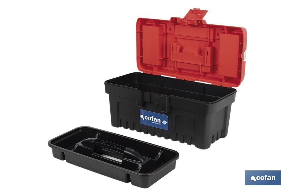 Caixa de ferramentas semi-profissional com fechos ABS | Disponível em vários tamanhos - Cofan
