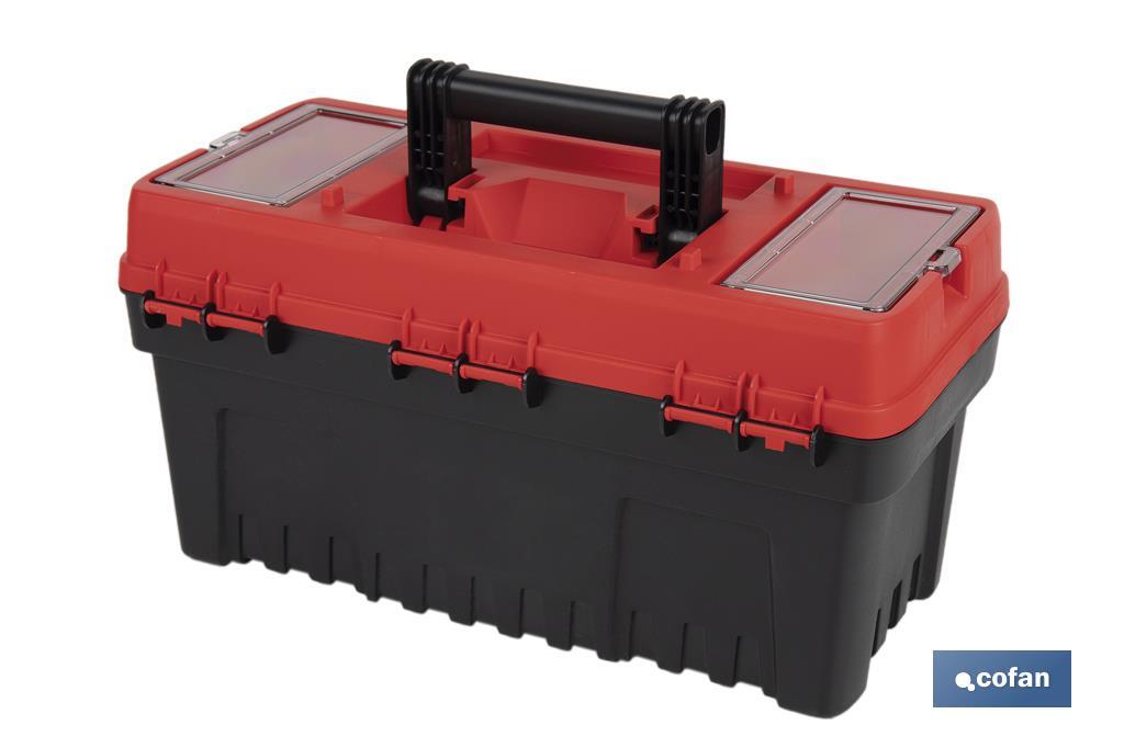 Caixa de ferramentas semi-profissional com fechos ABS | Disponível em vários tamanhos - Cofan