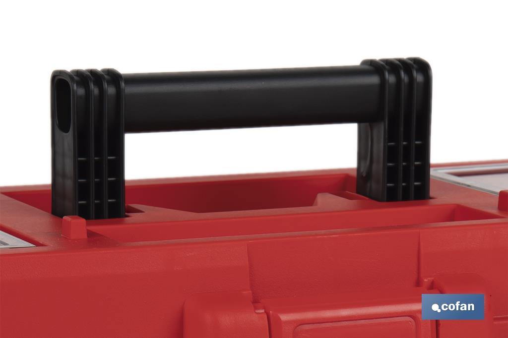Caixa de ferramentas semi-profissional com fechos ABS | Disponível em vários tamanhos - Cofan