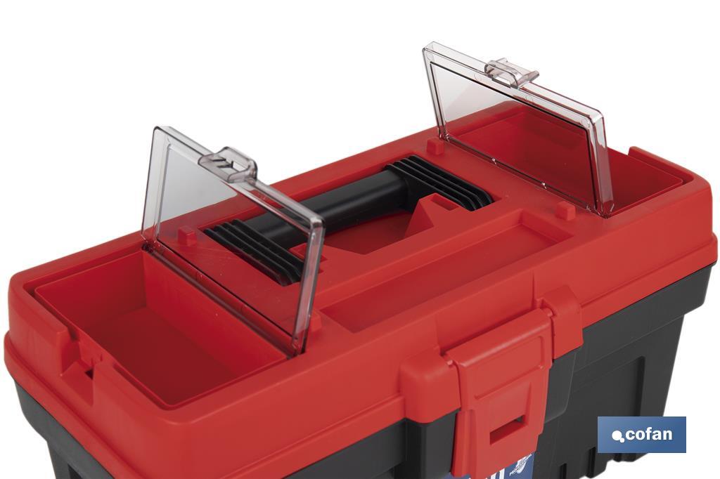 Caixa de ferramentas semi-profissional com fechos ABS | Disponível em vários tamanhos - Cofan