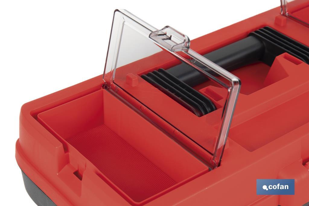 Caixa de ferramentas semi-profissional com fechos ABS | Disponível em vários tamanhos - Cofan