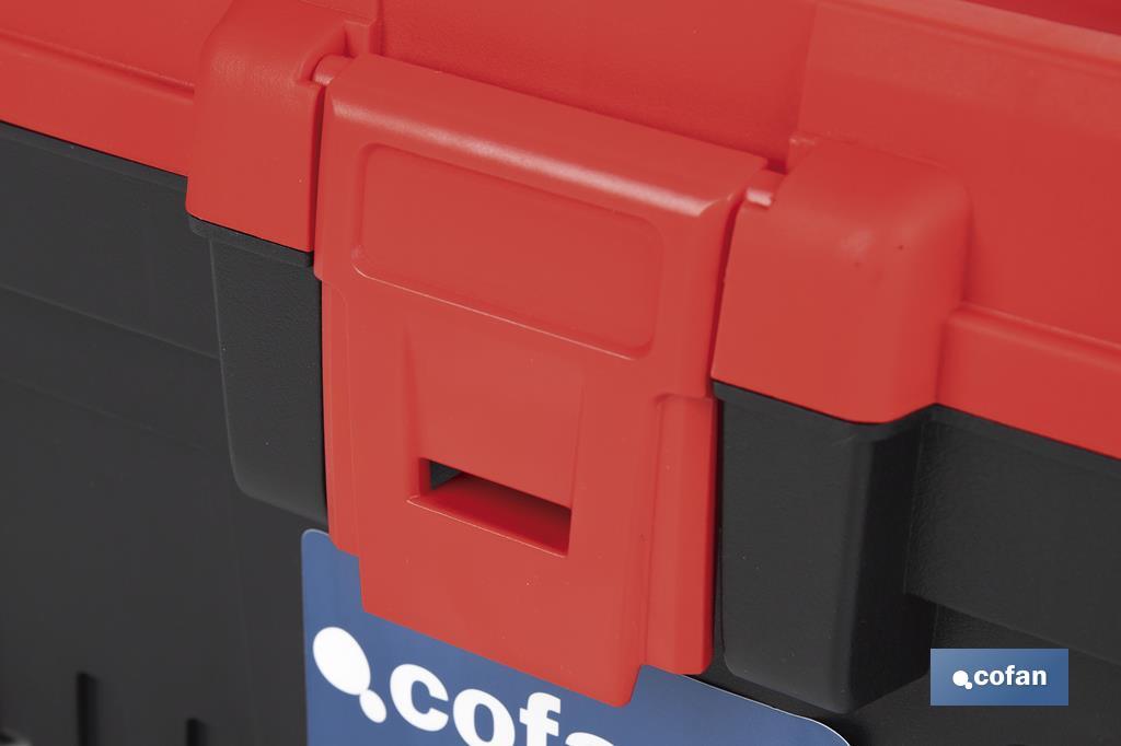 Caixa de ferramentas semi-profissional com fechos ABS | Disponível em vários tamanhos - Cofan