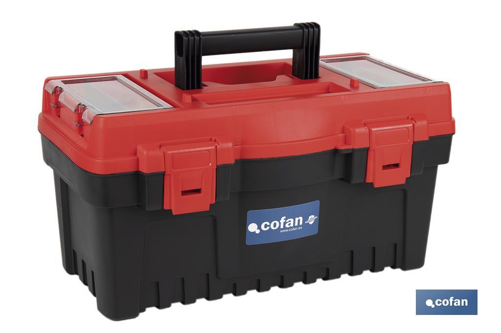 Caixa de ferramentas semi-profissional com fechos ABS | Disponível em vários tamanhos - Cofan