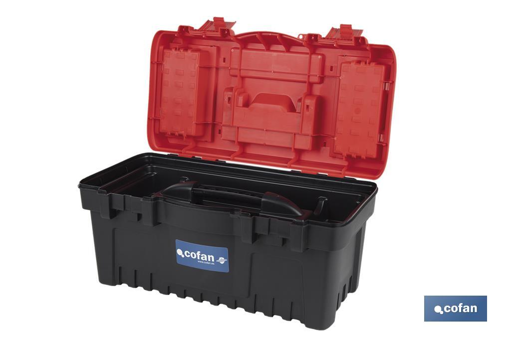 Caixa de ferramentas semi-profissional com fechos ABS | Disponível em vários tamanhos - Cofan