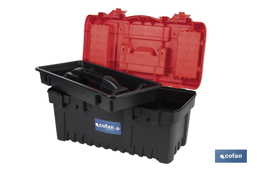 Caixa de ferramentas semi-profissional com fechos ABS | Disponível em vários tamanhos - Cofan