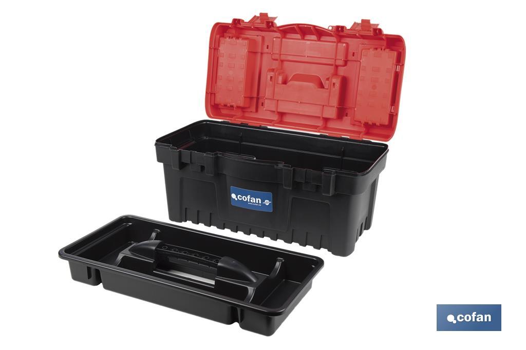Caixa de ferramentas semi-profissional com fechos ABS | Disponível em vários tamanhos - Cofan