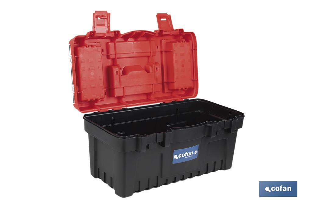 Caixa de ferramentas semi-profissional com fechos ABS | Disponível em vários tamanhos - Cofan