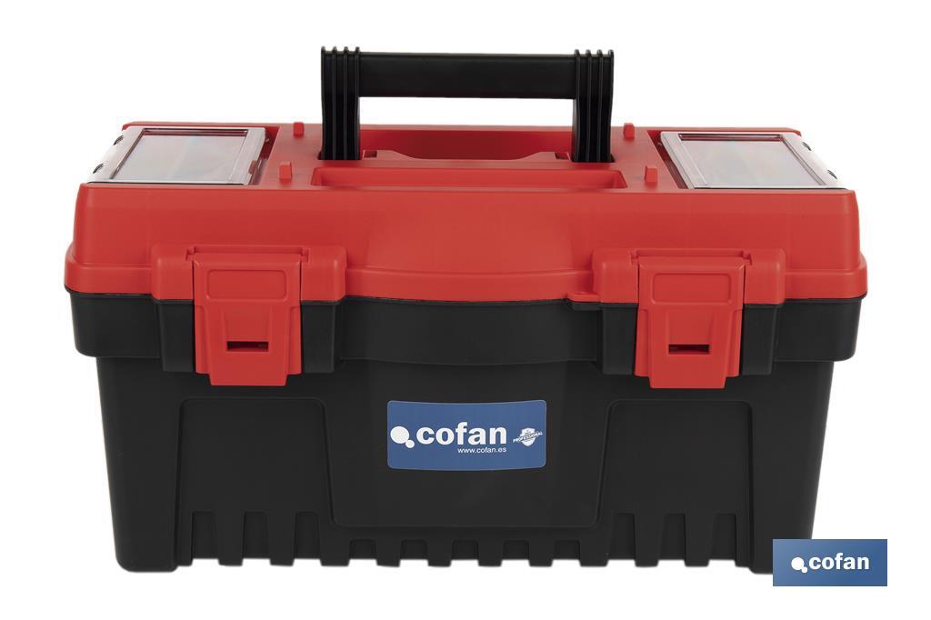 Caixa de ferramentas semi-profissional com fechos ABS | Disponível em vários tamanhos - Cofan