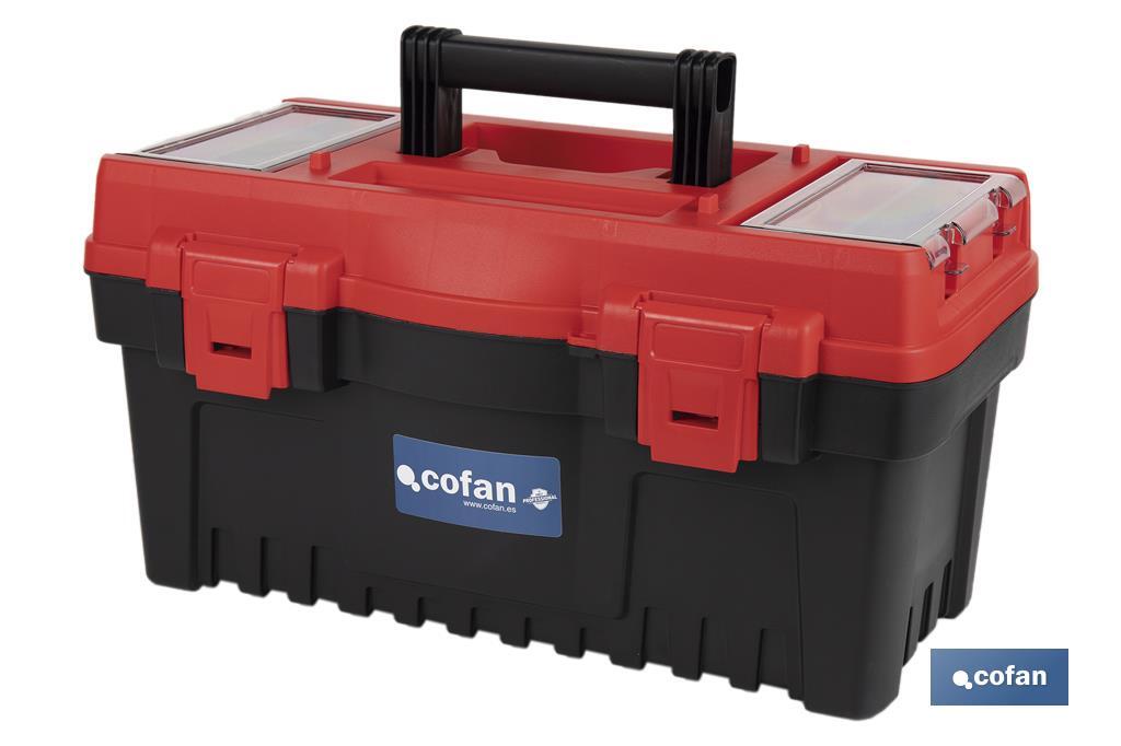 Caixa de ferramentas semi-profissional com fechos ABS | Disponível em vários tamanhos - Cofan