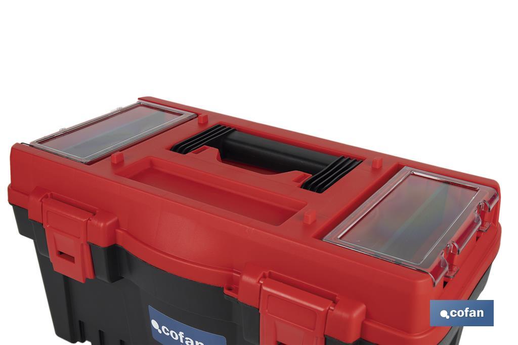 Caixa de ferramentas semi-profissional com fechos ABS | Disponível em vários tamanhos - Cofan