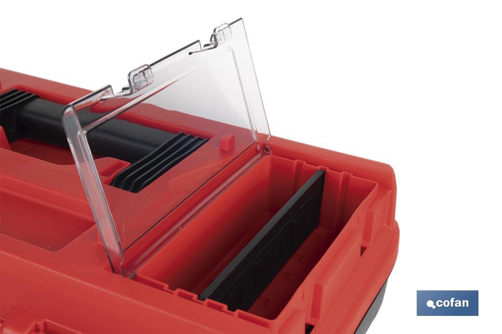 Caixa de ferramentas semi-profissional com fechos ABS | Disponível em vários tamanhos - Cofan