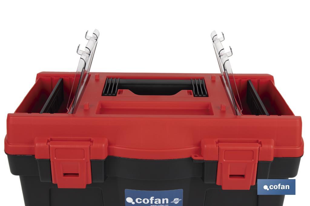 Caixa de ferramentas semi-profissional com fechos ABS | Disponível em vários tamanhos - Cofan