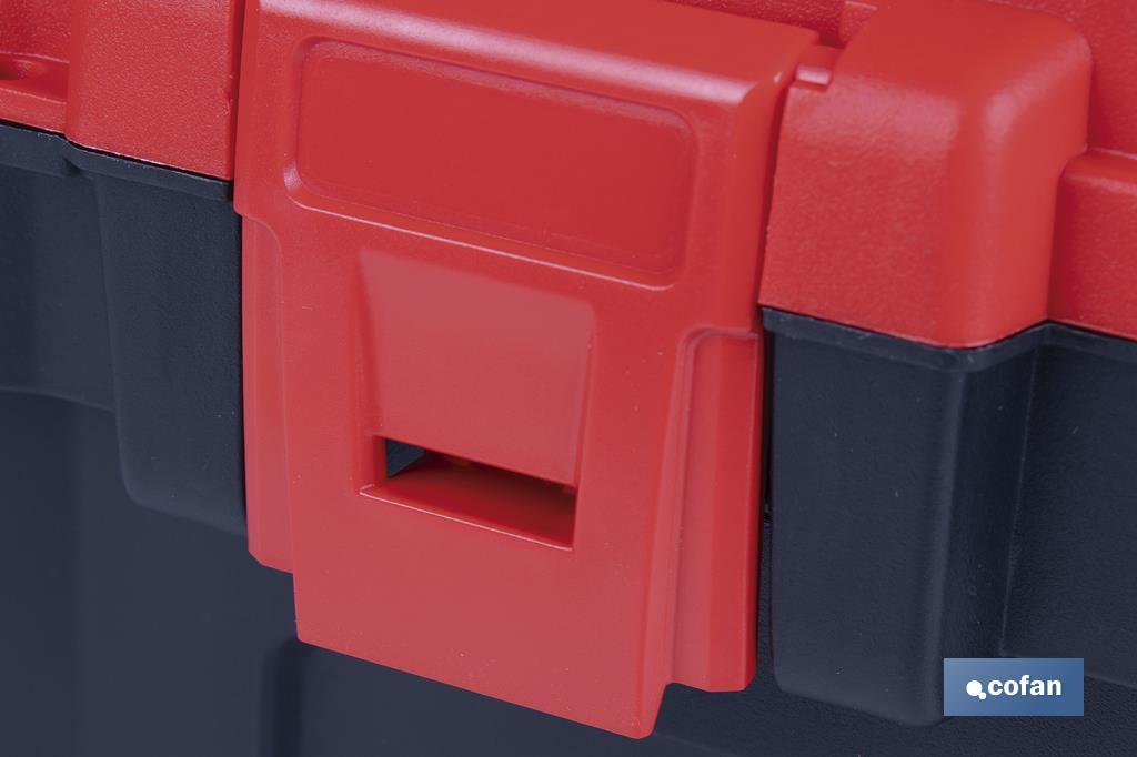 Caixa de ferramentas semi-profissional com fechos ABS | Disponível em vários tamanhos - Cofan