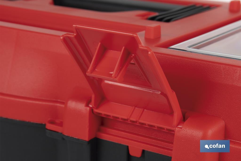 Caixa de ferramentas semi-profissional com fechos ABS | Disponível em vários tamanhos - Cofan