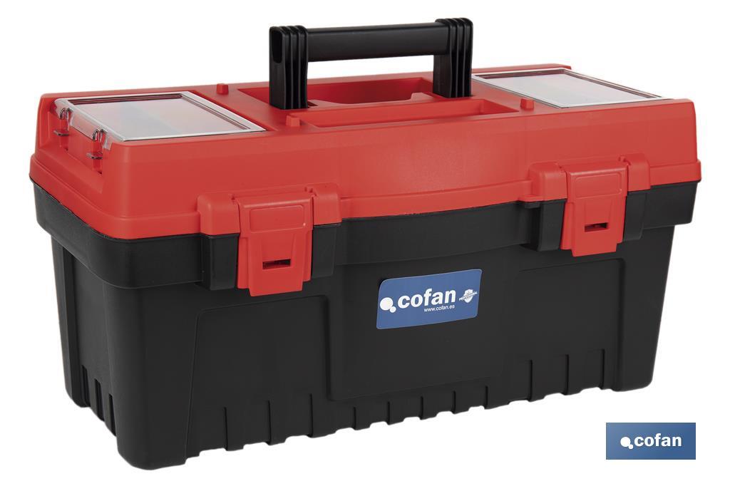 Caixa de ferramentas semi-profissional com fechos ABS | Disponível em vários tamanhos - Cofan