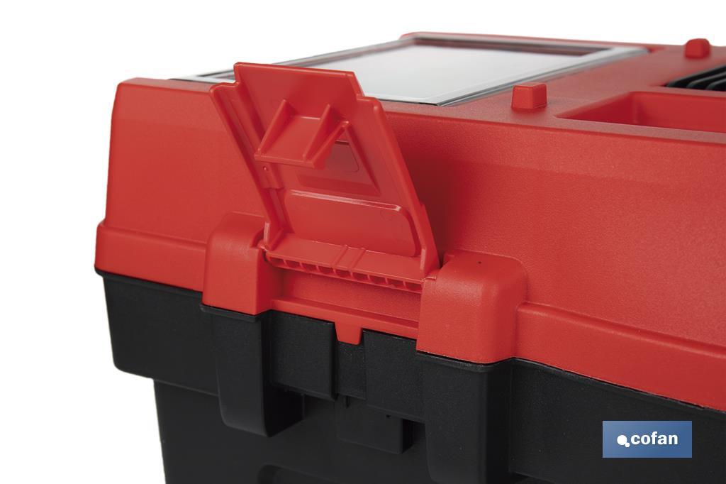 Caixa de ferramentas semi-profissional com fechos ABS | Disponível em vários tamanhos - Cofan