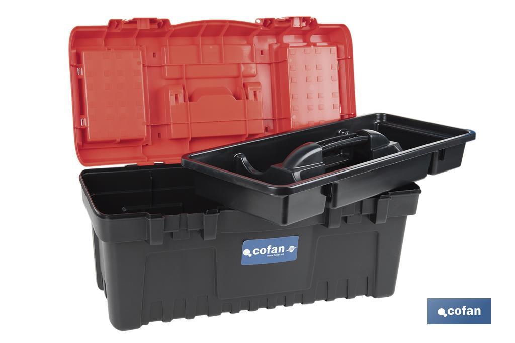 Caixa de ferramentas semi-profissional com fechos ABS | Disponível em vários tamanhos - Cofan