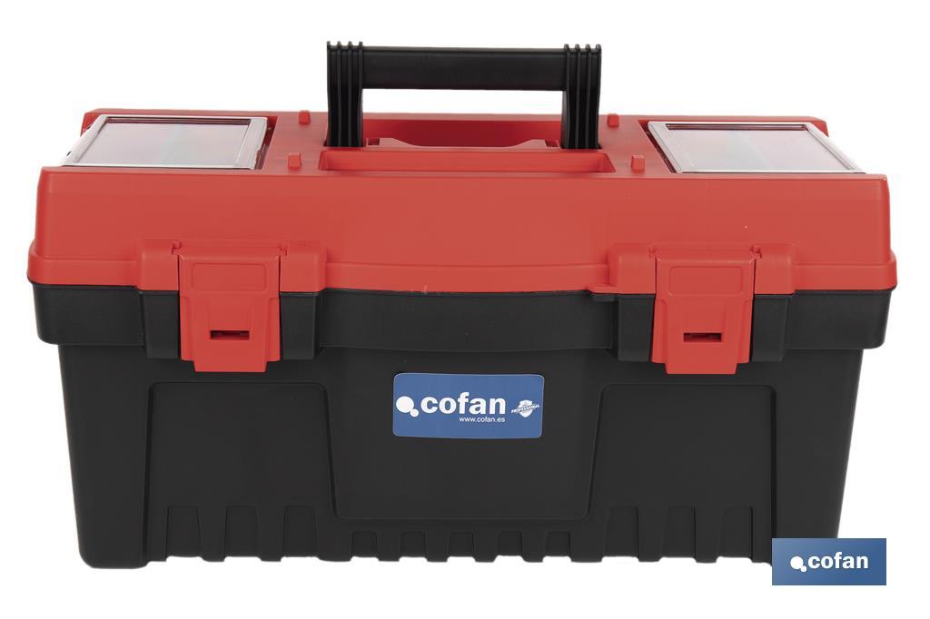 Caixa de ferramentas semi-profissional com fechos ABS | Disponível em vários tamanhos - Cofan