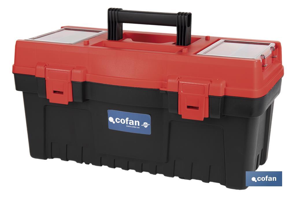 Caixa de ferramentas semi-profissional com fechos ABS | Disponível em vários tamanhos - Cofan