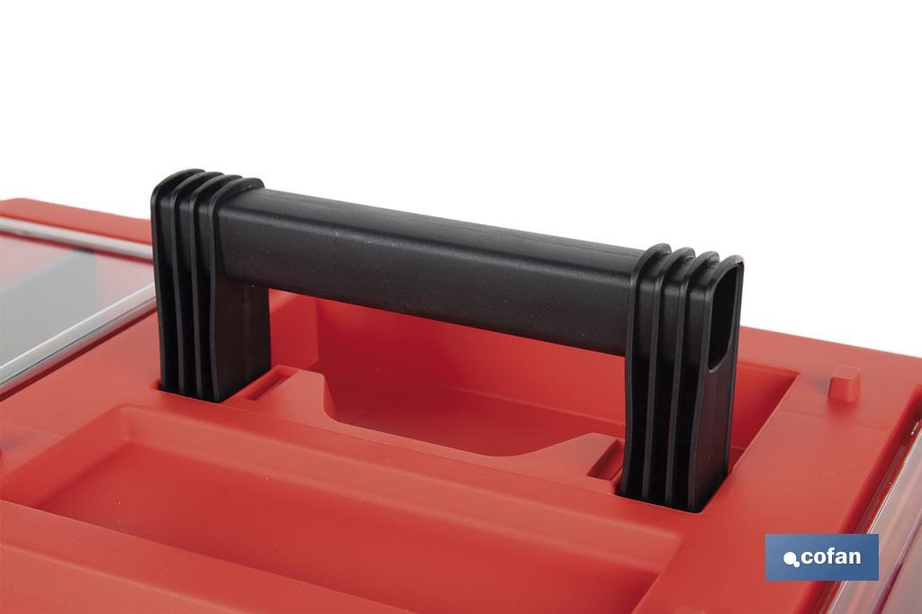 Caixa de ferramentas semi-profissional com fechos ABS | Disponível em vários tamanhos - Cofan