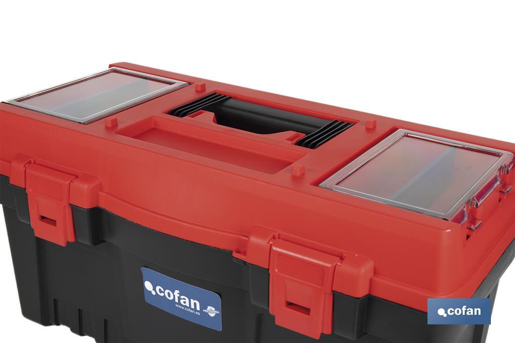 Caixa de ferramentas semi-profissional com fechos ABS | Disponível em vários tamanhos - Cofan