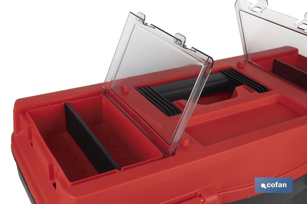 Caixa de ferramentas semi-profissional com fechos ABS | Disponível em vários tamanhos - Cofan