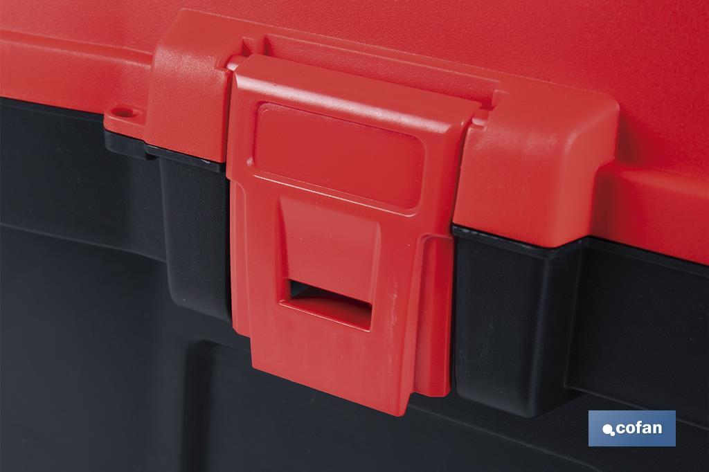 Boîte à outils avec organisateurs, renforts et fixations en ABS | Dimensions : 59,5 x 28,8 x 30,8 cm - Cofan