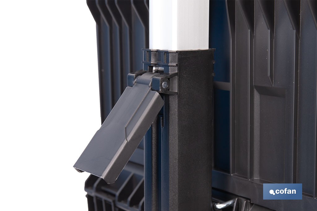 Set modular con 3 cajas de herramientas | Con ruedas, asa telescópica, módulos apilables | Medidas: 53 x 35,5 x 82,5 cm - Cofan