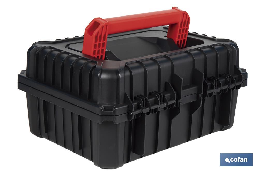 Coffret à outils avec fermetures en ABS, 2 poignées et mousse intérieure | Dimensions : 44,5 x 36 x 21,6 cm - Cofan