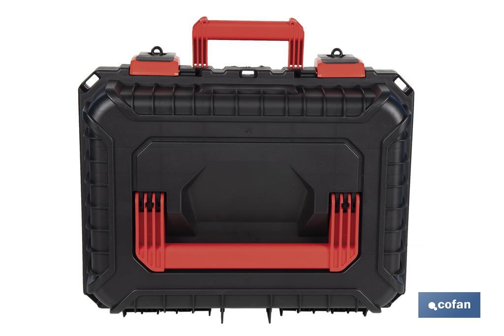 Coffret à outils avec fermetures en ABS, 2 poignées et mousse intérieure | Dimensions : 44,5 x 36 x 21,6 cm - Cofan