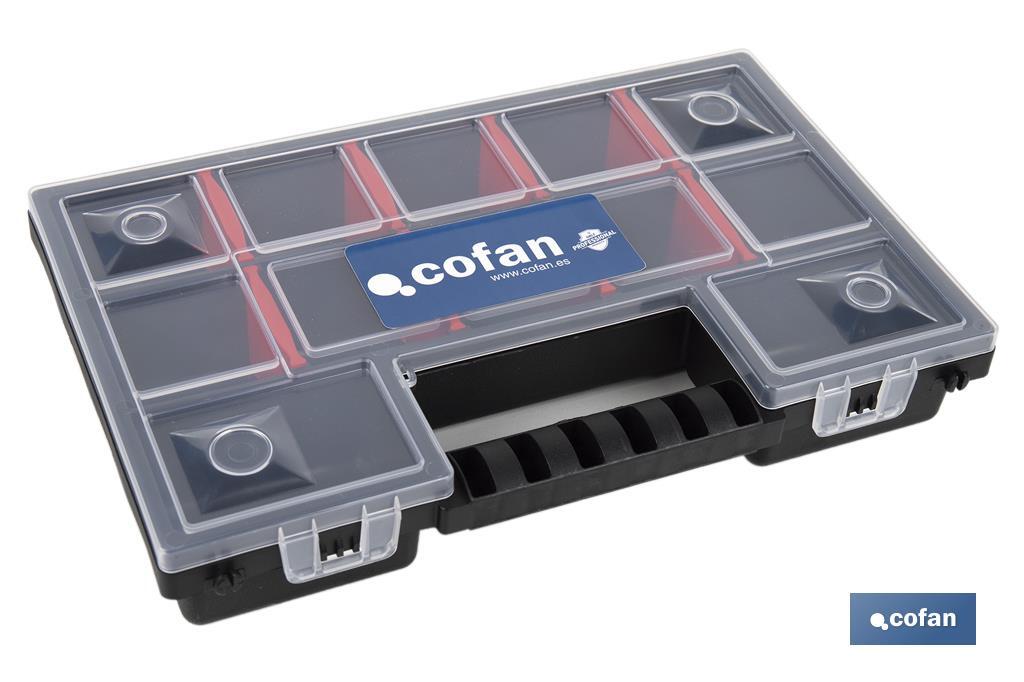 Organiser case with compartments for small parts | Available in three different sizes - Cofan