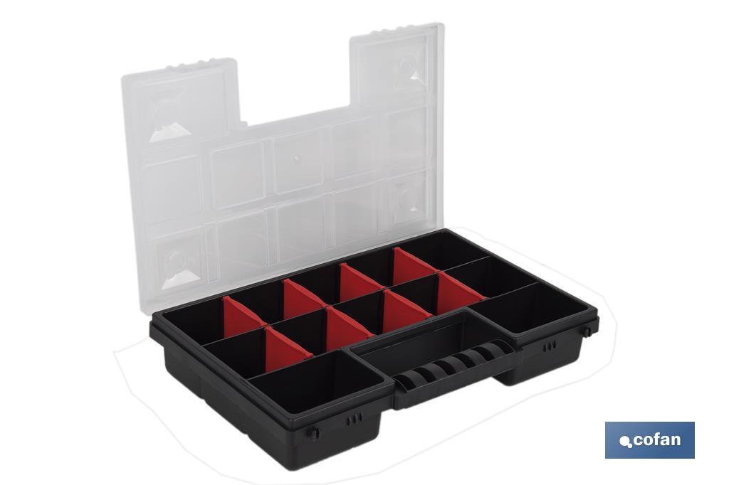 Organiser case with compartments for small parts | Available in three different sizes - Cofan