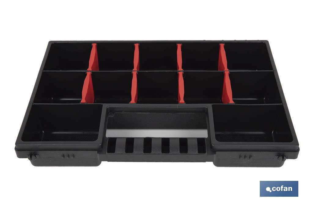 Organiser case with compartments for small parts | Available in three different sizes - Cofan