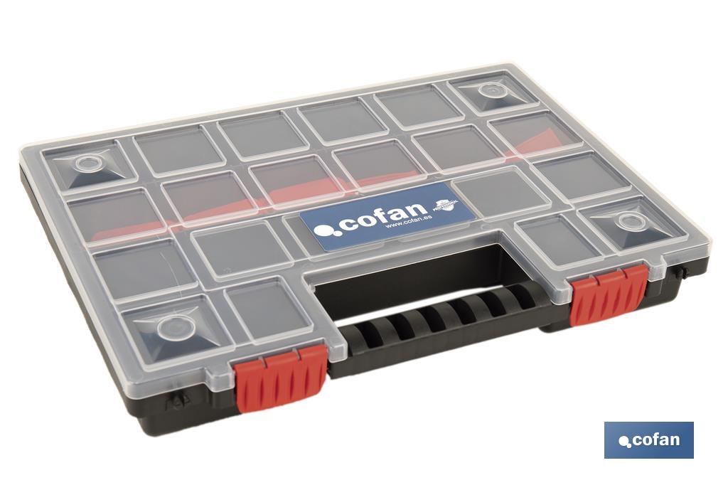 Organiser case with compartments for small parts | Available in three different sizes - Cofan