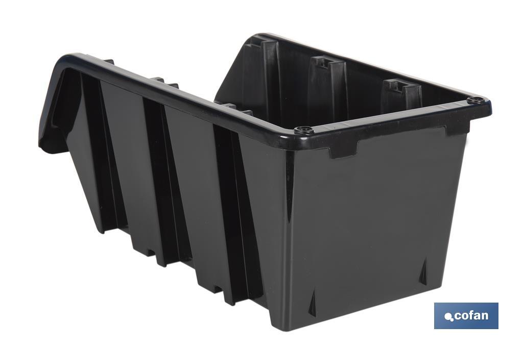 Casier noir empilable | Accès facile aux produits | Plusieurs dimensions et capacités - Cofan