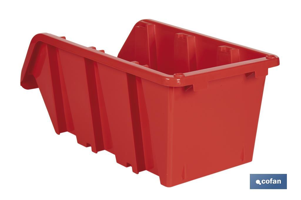 Casier rouge empilable | Accès facile aux produits | Plusieurs dimensions et capacités - Cofan