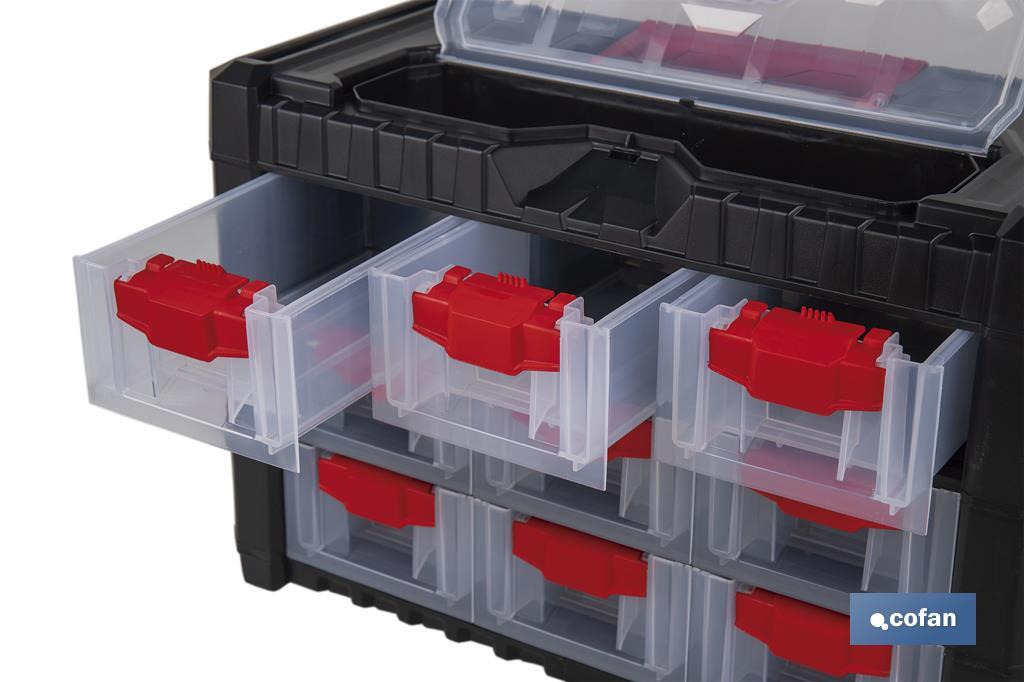Armoire à 9 tiroirs pour l'organisation d'outils et de petites pièces | Deux dimensions différentes - Cofan