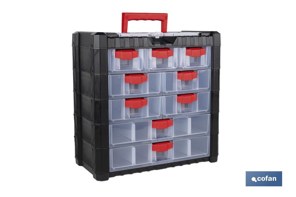 Armoire à 9 tiroirs pour l'organisation d'outils et de petites pièces | Deux dimensions différentes - Cofan