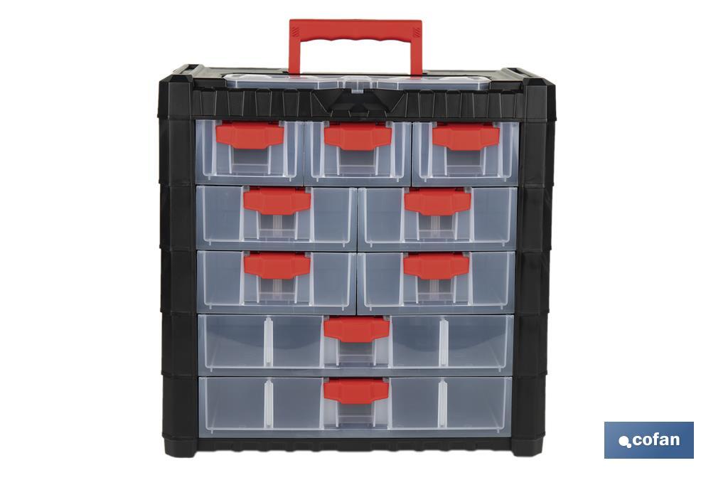 Armoire à 9 tiroirs pour l'organisation d'outils et de petites pièces | Deux dimensions différentes - Cofan