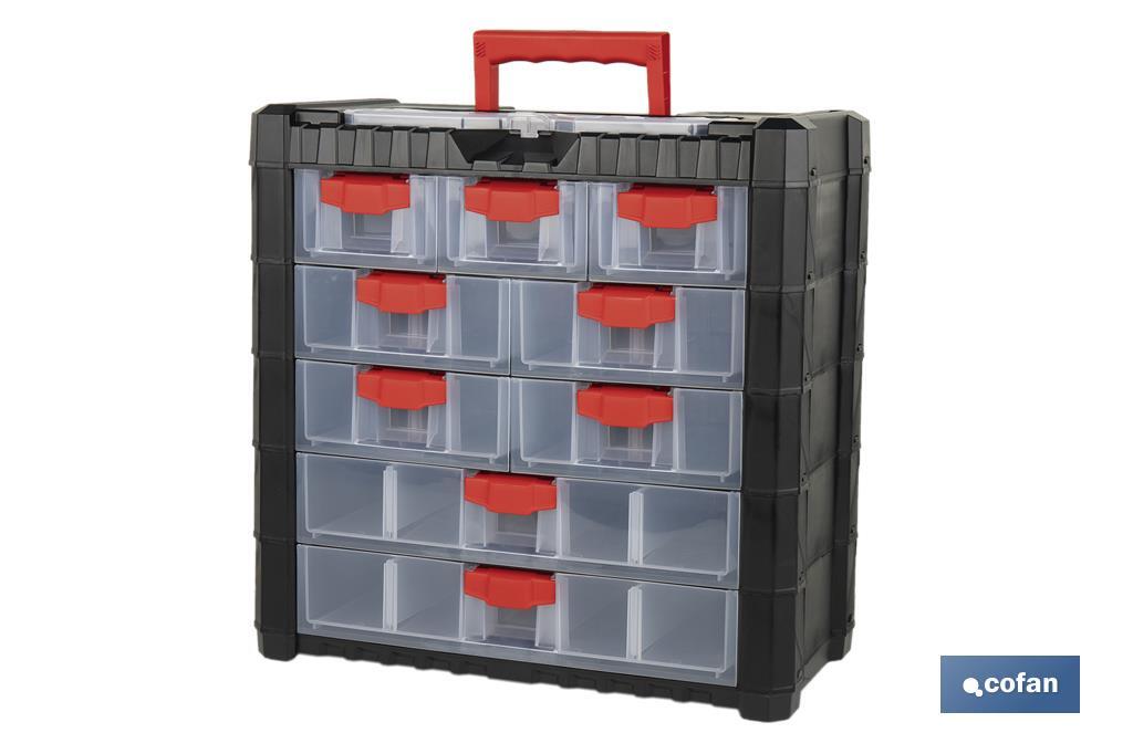 Armoire à 9 tiroirs pour l'organisation d'outils et de petites pièces | Deux dimensions différentes - Cofan